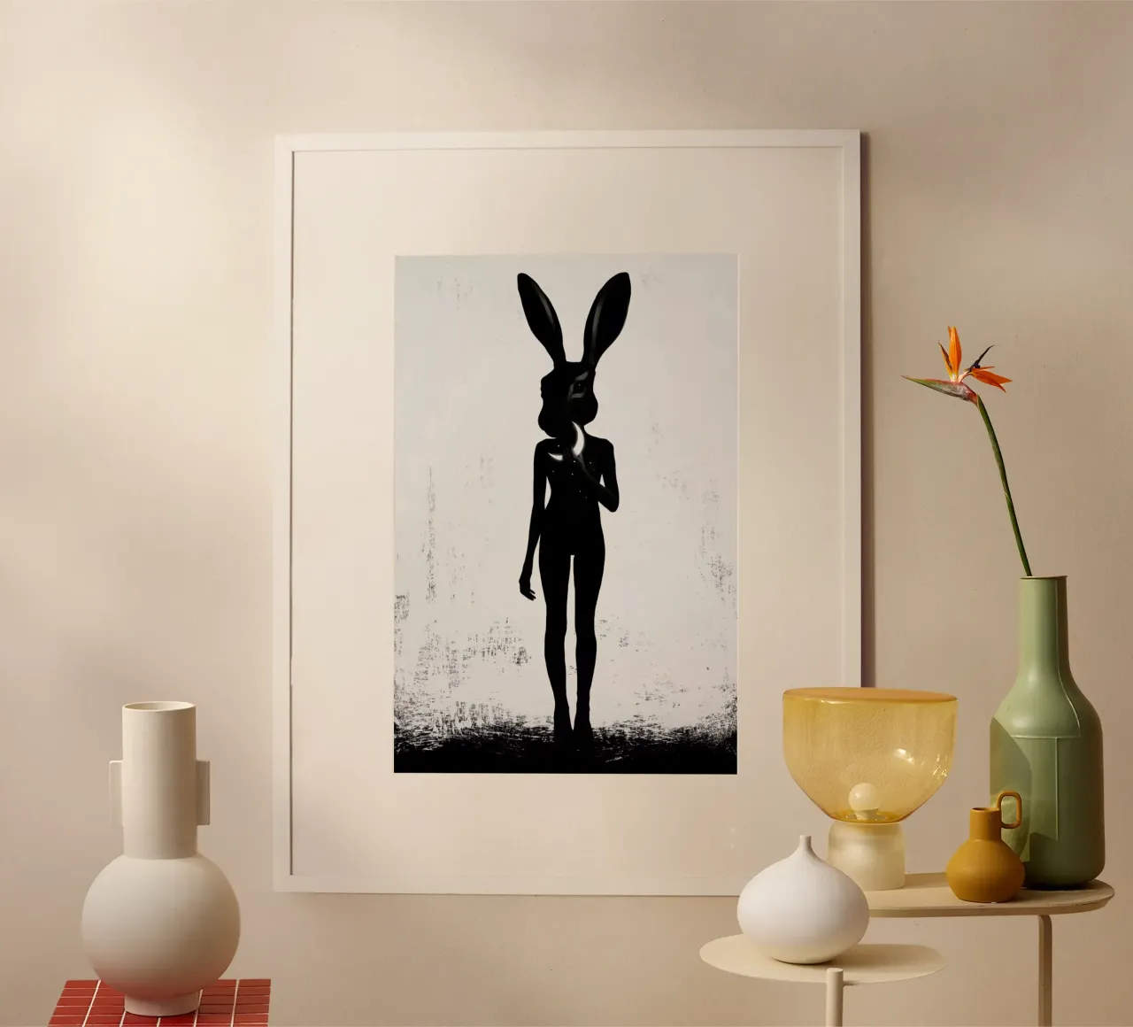 Lepus poster con telaio in alluminio da Ruben Ireland