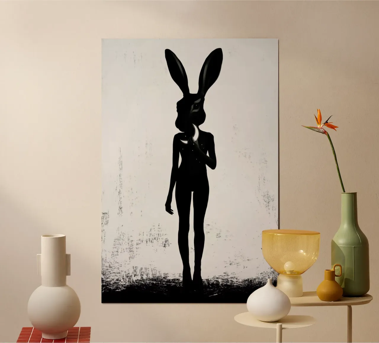 Lepus poster con telaio in alluminio da Ruben Ireland