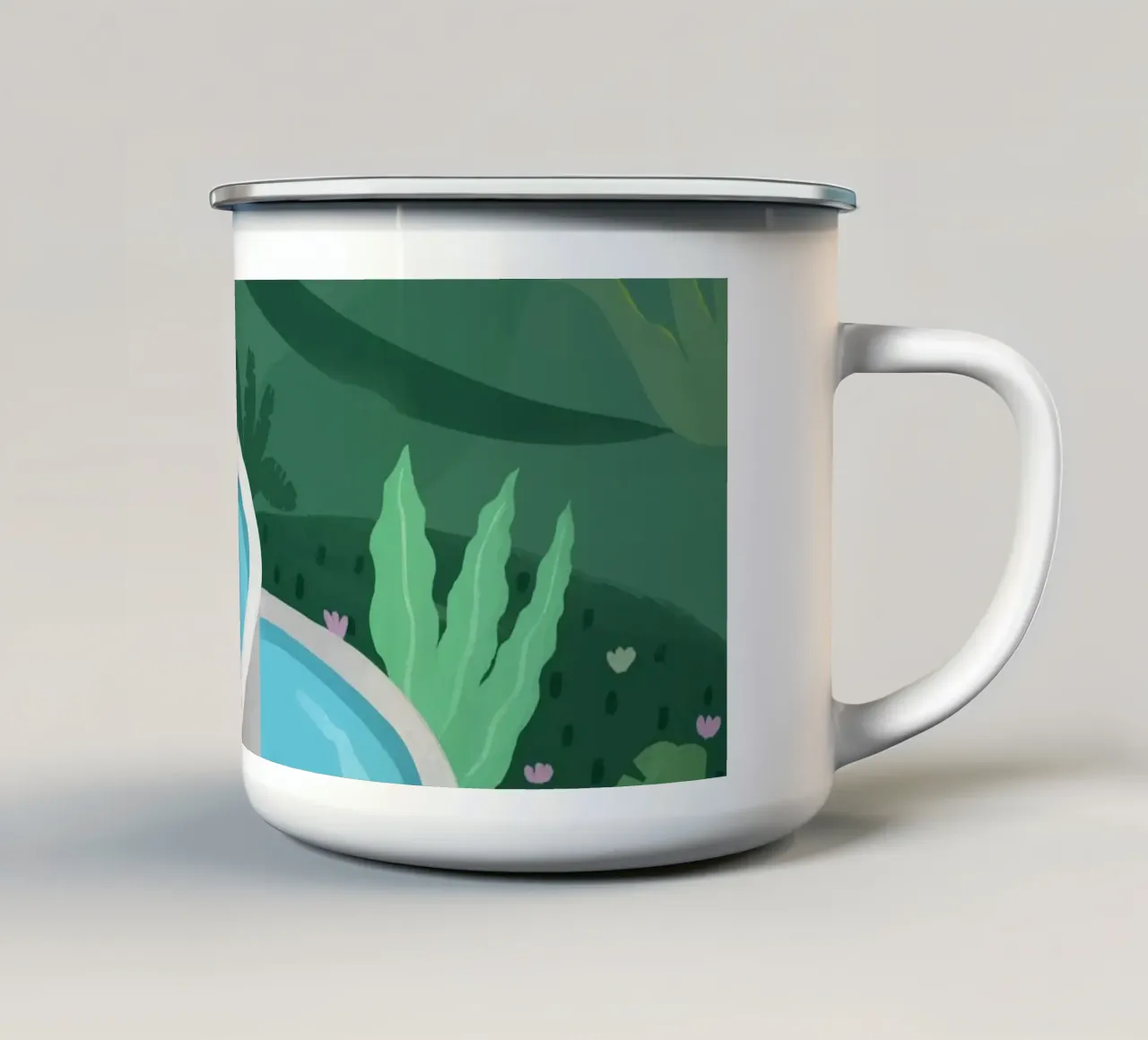 Bali tazza in smalto da PetrArts