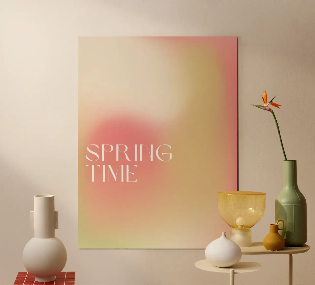 Spring Time poster con telaio in legno da treechild