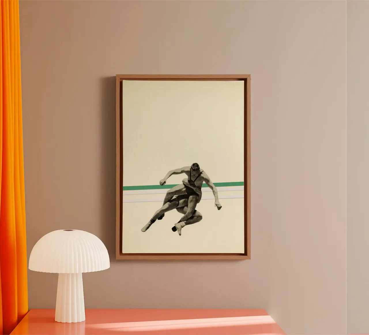 The Wrestler canvas by Cassia Beck Collage