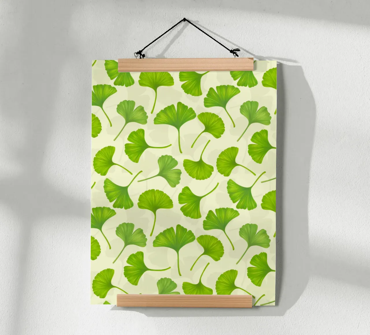 Foglie di ginkgo su bianco sporco carta hahnemühle da Painted Nature