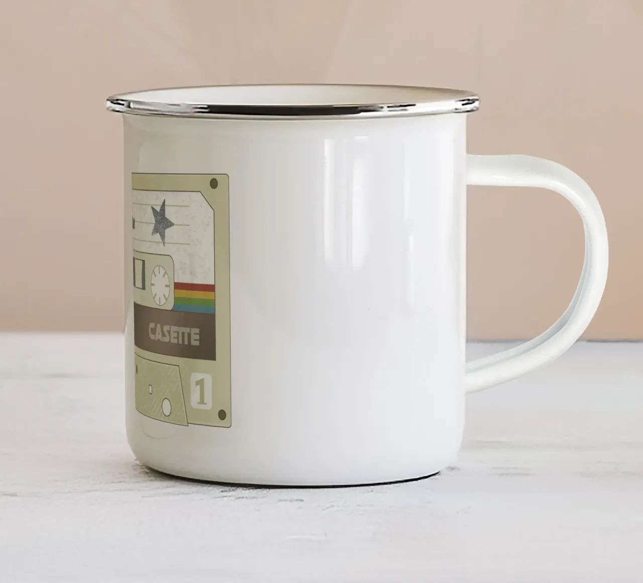 MixTape Look vintage anni '80 tazza in smalto da DYDesign