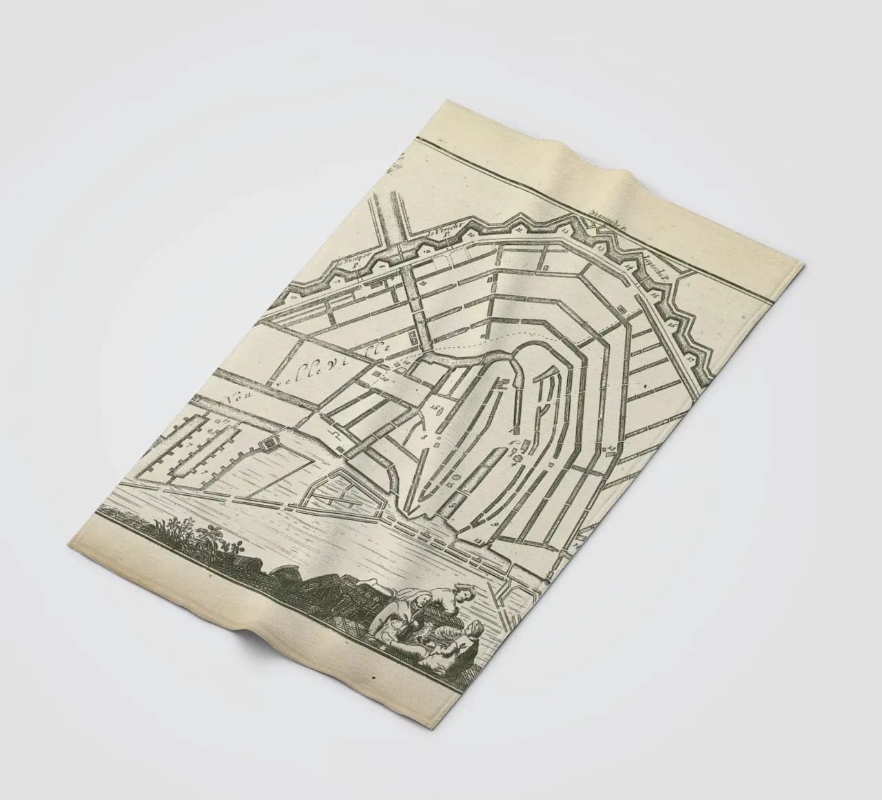 Amsterdam, Holland, 1726 coperta in pile da Artokoloro Quint Lox Ltd