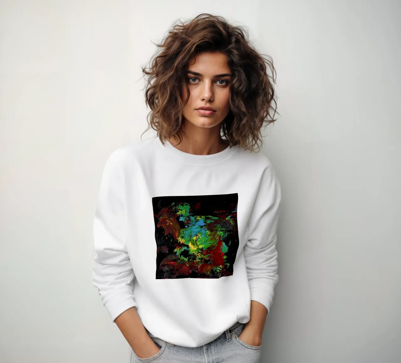 BLIND PAINTING EXPERIMENT 2 felpa da Thierry Vobmann Abstract painting