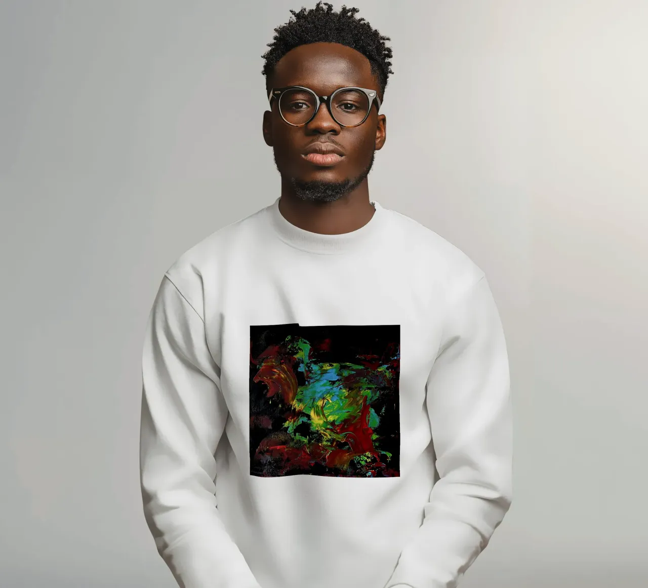 BLIND PAINTING EXPERIMENT 2 felpa da Thierry Vobmann Abstract painting