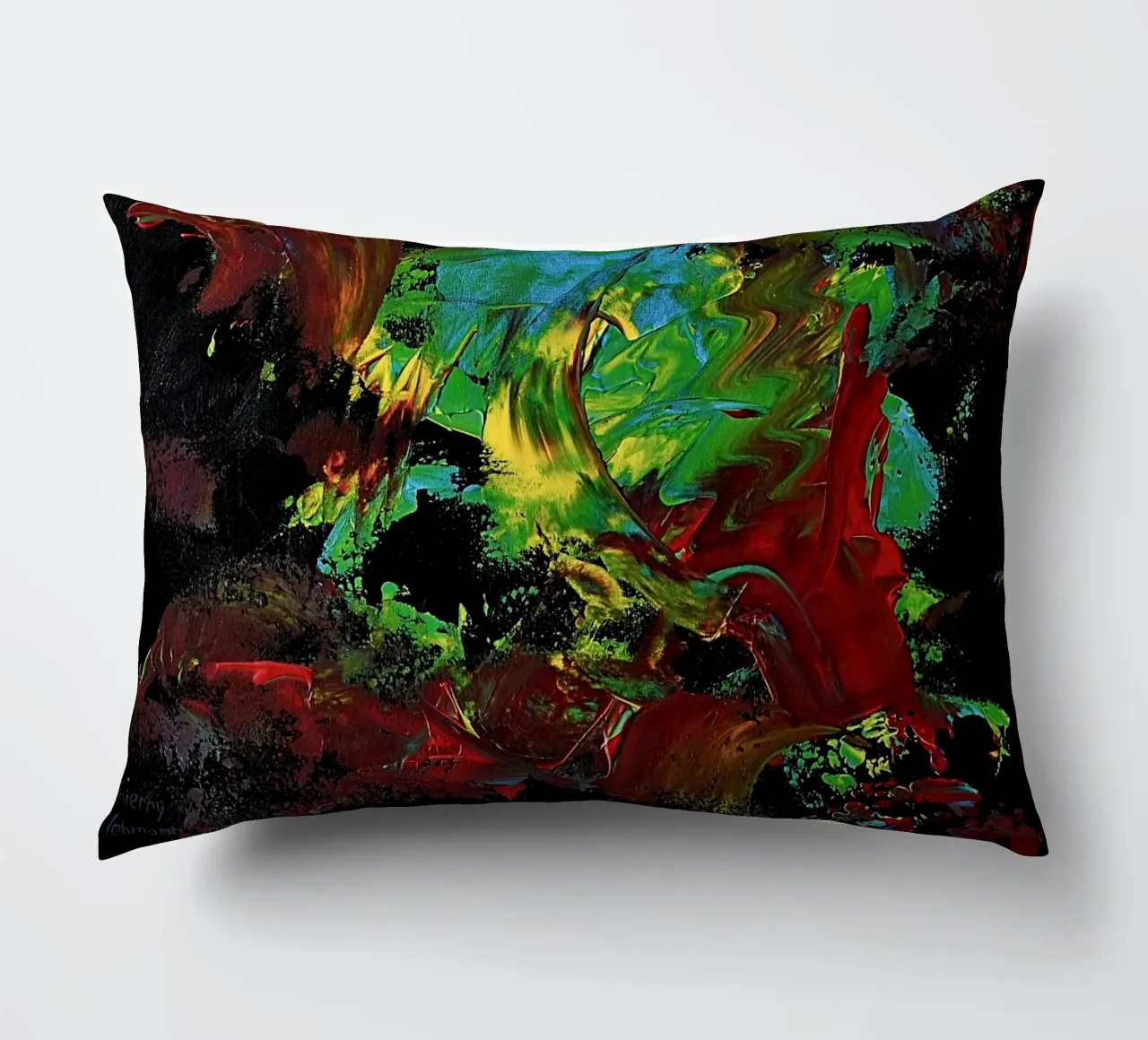 BLIND PAINTING EXPERIMENT 2 cuscino da Thierry Vobmann Abstract painting