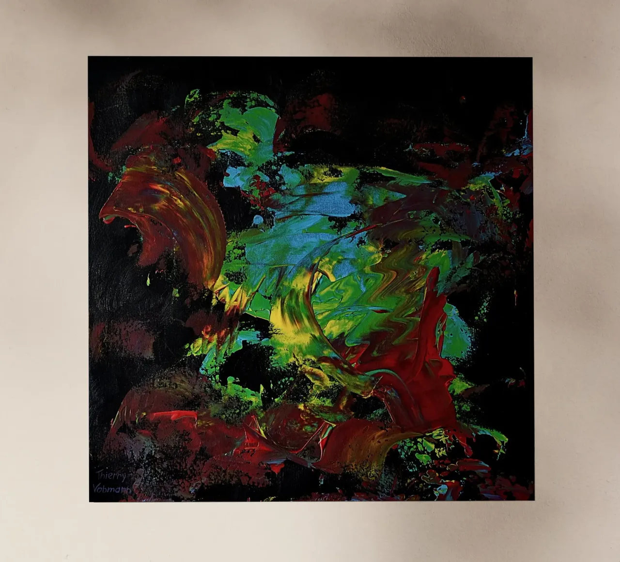 BLIND PAINTING EXPERIMENT 2 pellicola backlit da Thierry Vobmann Abstract painting