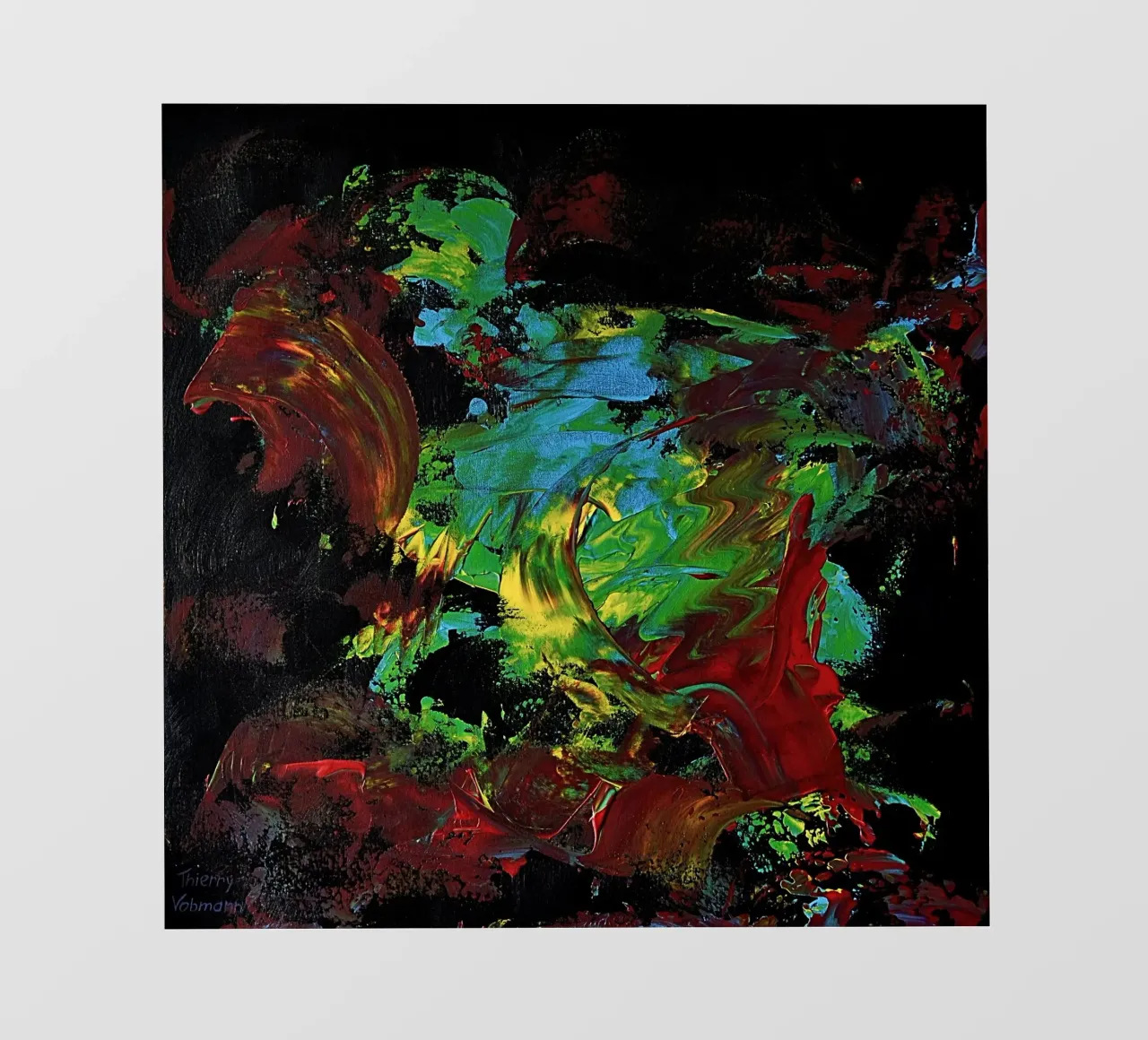 BLIND PAINTING EXPERIMENT 2 telo in pvc da Thierry Vobmann Abstract painting