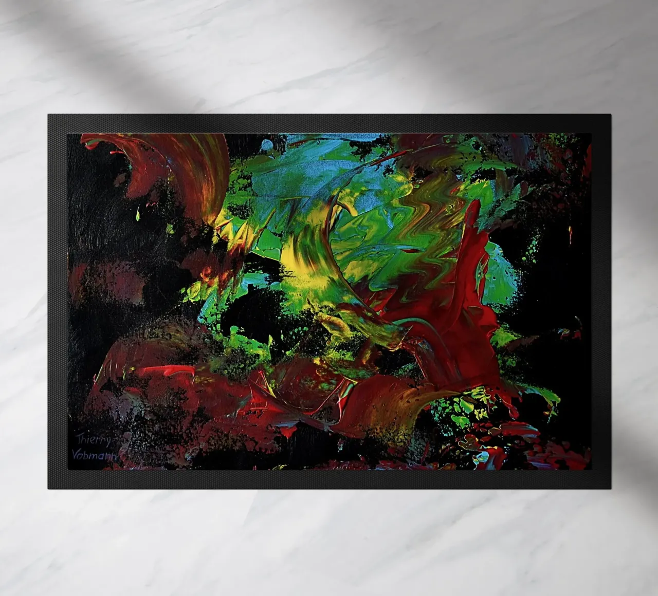 BLIND PAINTING EXPERIMENT 2 zerbino da Thierry Vobmann Abstract painting
