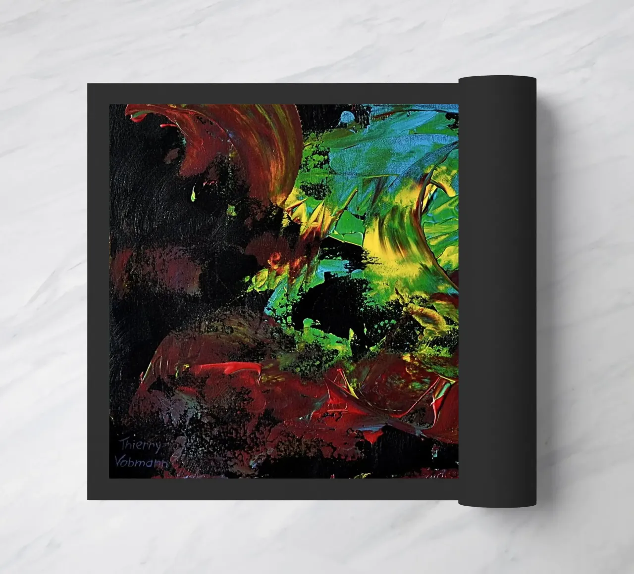 BLIND PAINTING EXPERIMENT 2 zerbino da Thierry Vobmann Abstract painting