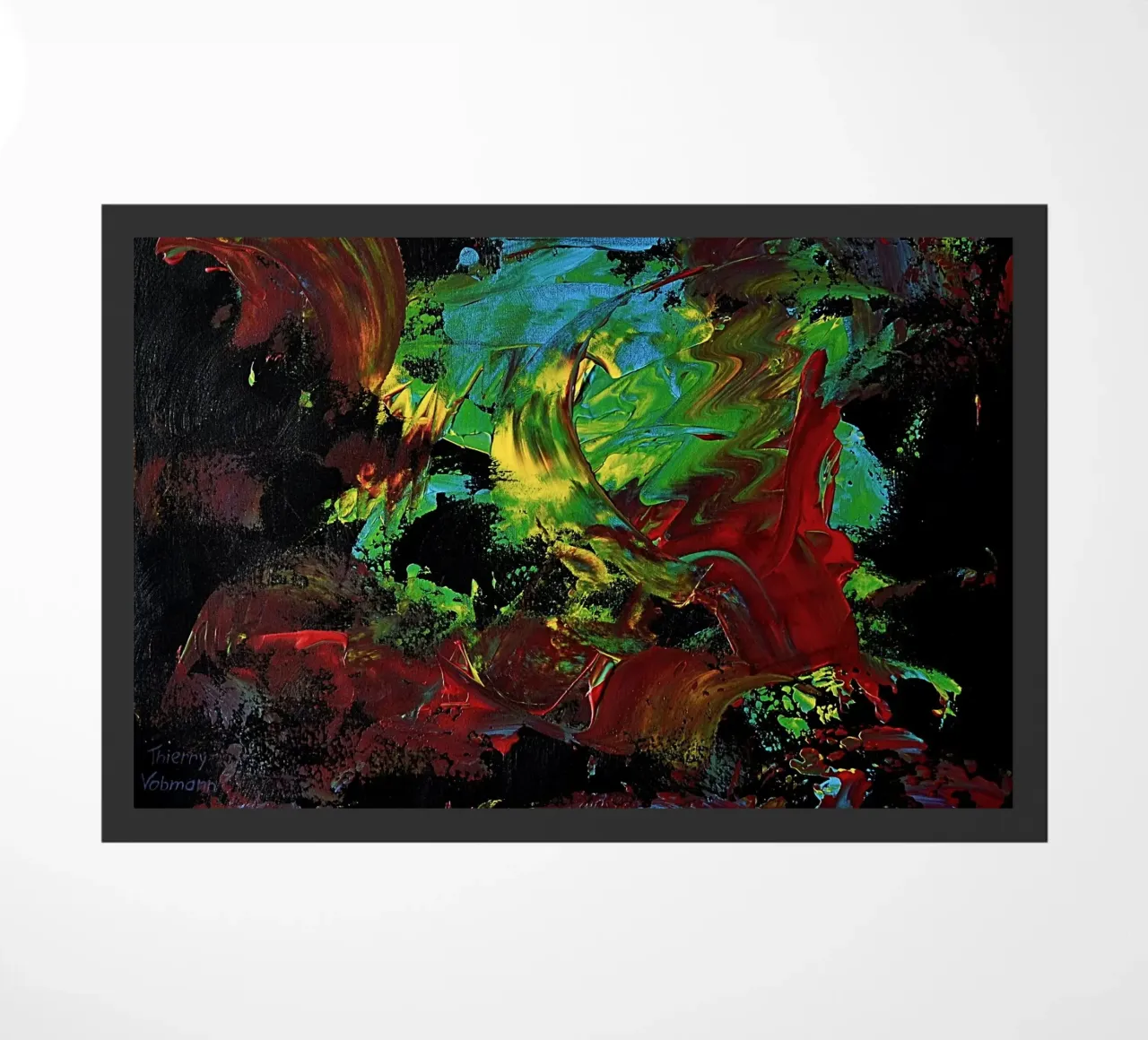 BLIND PAINTING EXPERIMENT 2 zerbino da Thierry Vobmann Abstract painting