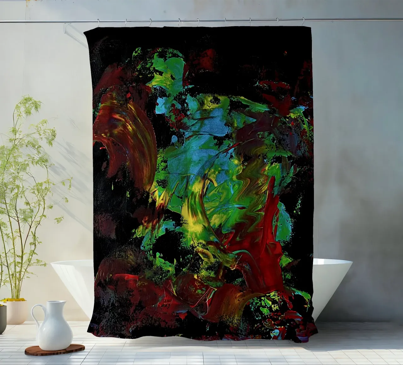 BLIND PAINTING EXPERIMENT 2 tenda da doccia da Thierry Vobmann Abstract painting