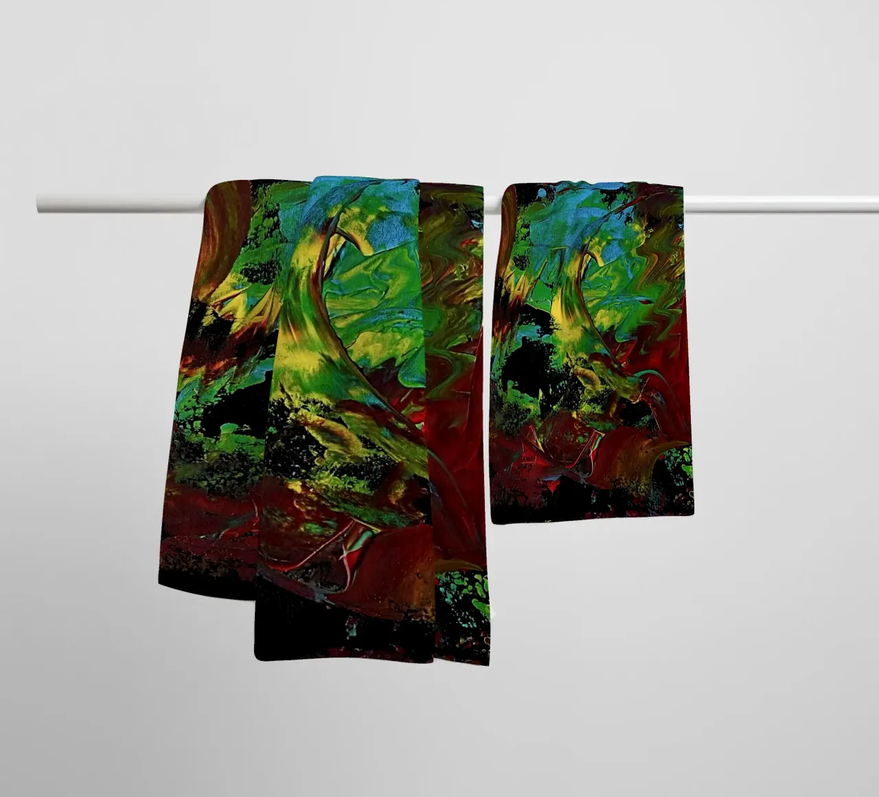 BLIND PAINTING EXPERIMENT 2 asciugamano da bagno da Thierry Vobmann Abstract painting