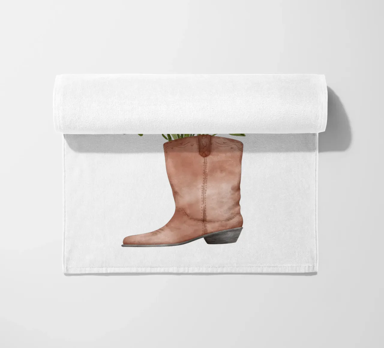 Botas vaqueras con flores toalla de playa de pdigitalprints