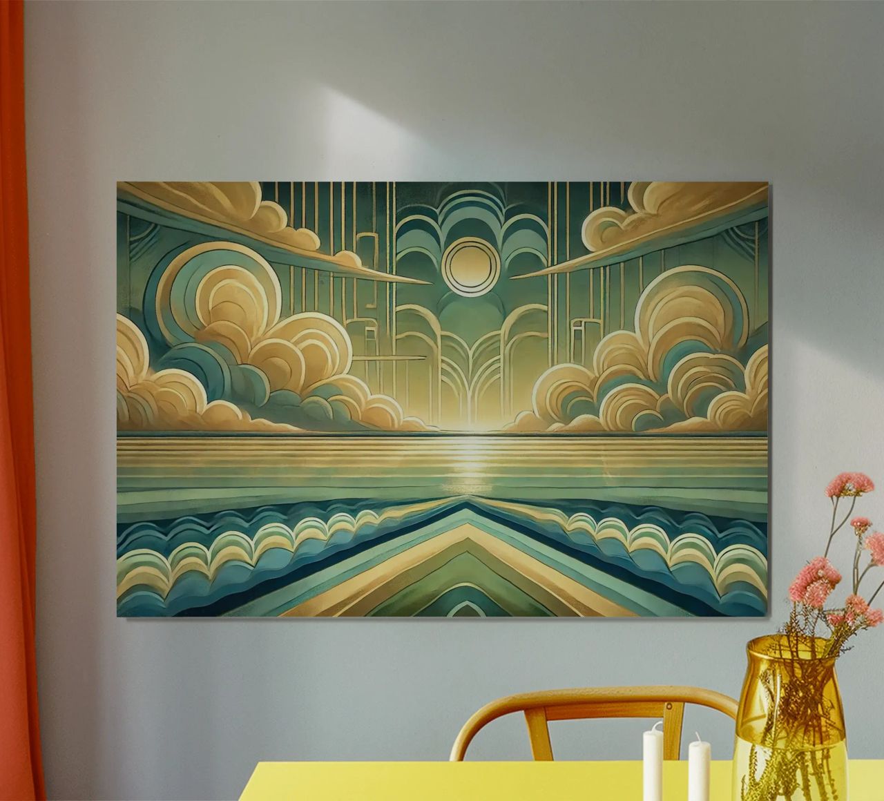 Elegant Sunburst in Art Deco poster by Chromatic Fusion Studio