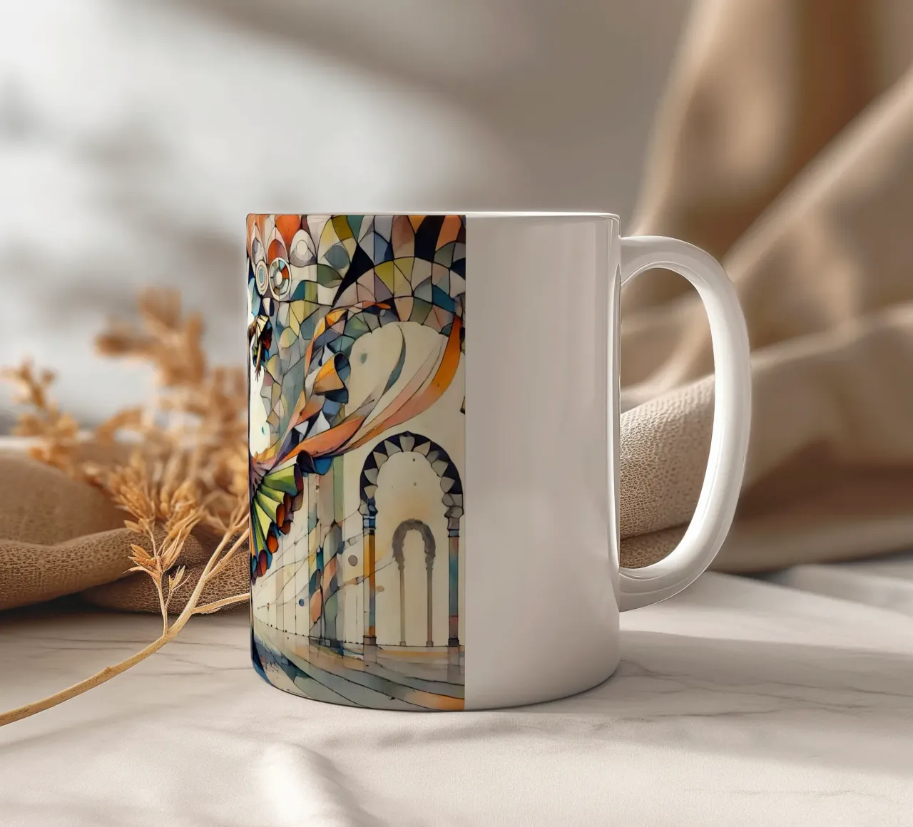 Ballerina di flamenco in Art Déco tazza in ceramica da Chromatic Fusion Studio