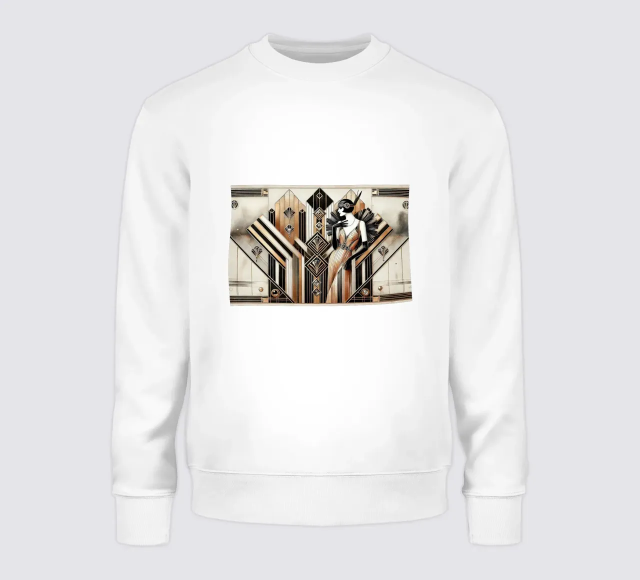 Gatsby-Glamour-Szene im Art-déco-Stil Sweatshirt von Chromatic Fusion Studio