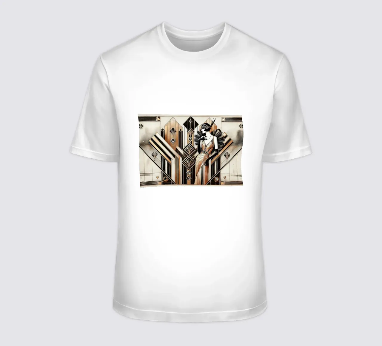 Scena glamour Gatsby in Art Deco t-shirt da Chromatic Fusion Studio