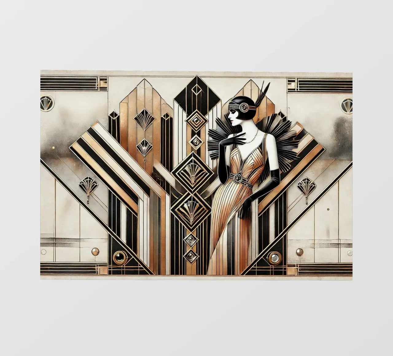 Scena glamour Gatsby in Art Deco pellicola backlit da Chromatic Fusion Studio