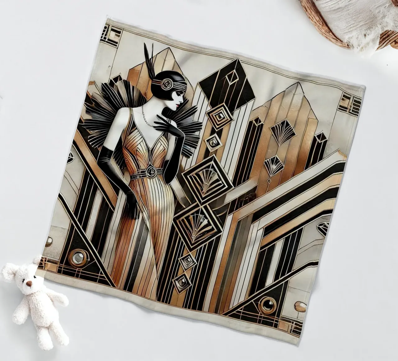Scena glamour Gatsby in Art Deco coperta in pile da Chromatic Fusion Studio