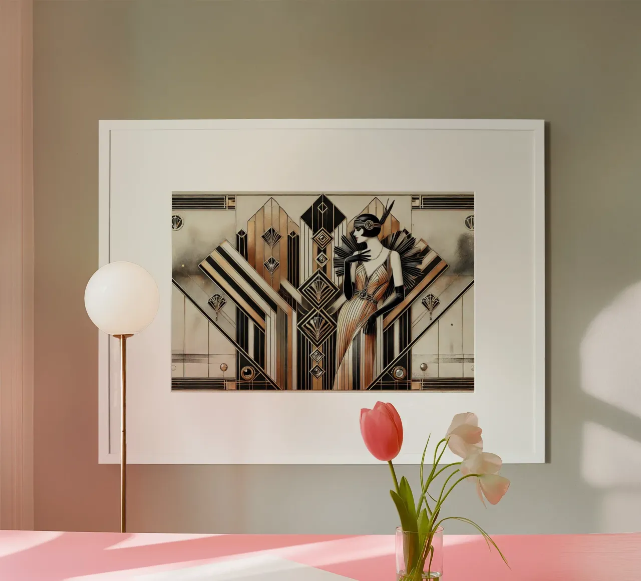 Scena glamour Gatsby in Art Deco carta hahnemühle da Chromatic Fusion Studio