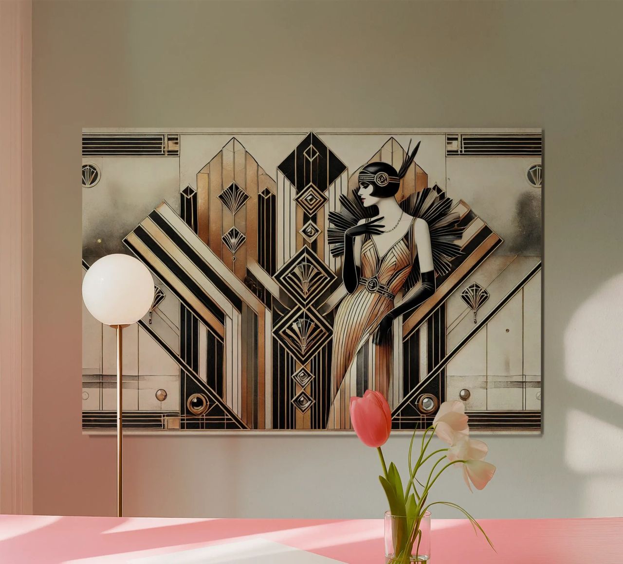Gatsby Glamour Scene in Art Deco poster by Chromatic Fusion Studio