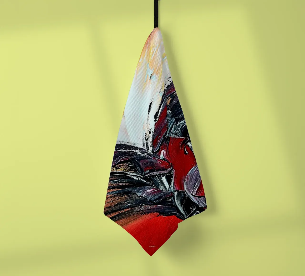 BONNE NOUVELLE tea towel by Thierry Vobmann Abstract painting