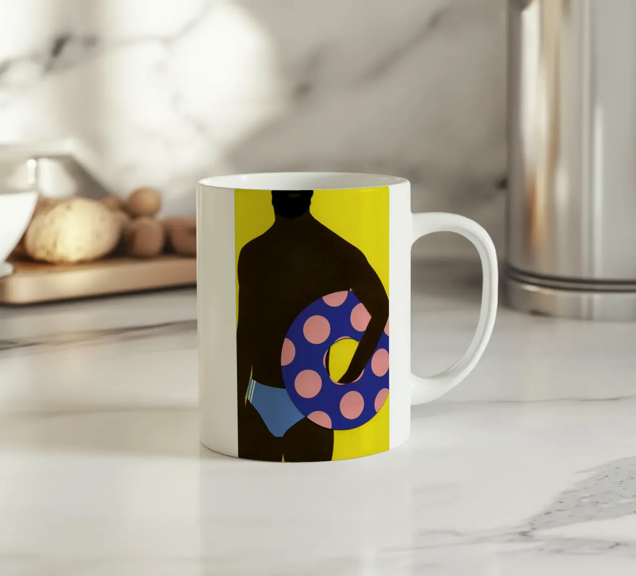 Man On The Beach tazza in ceramica da Rosi Feist