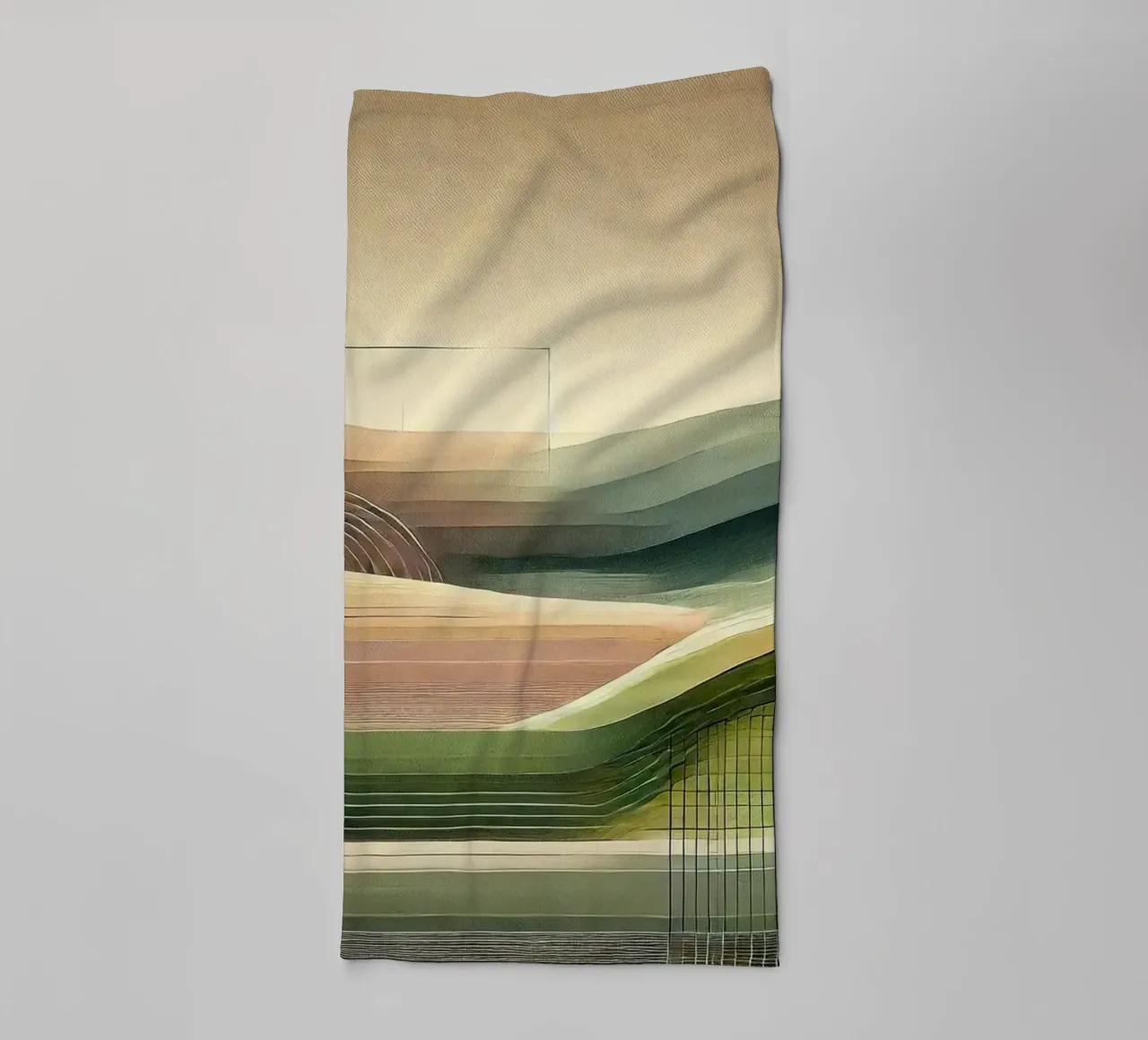 Paesaggio geometrico in Art Déco asciugamano da bagno da Chromatic Fusion Studio