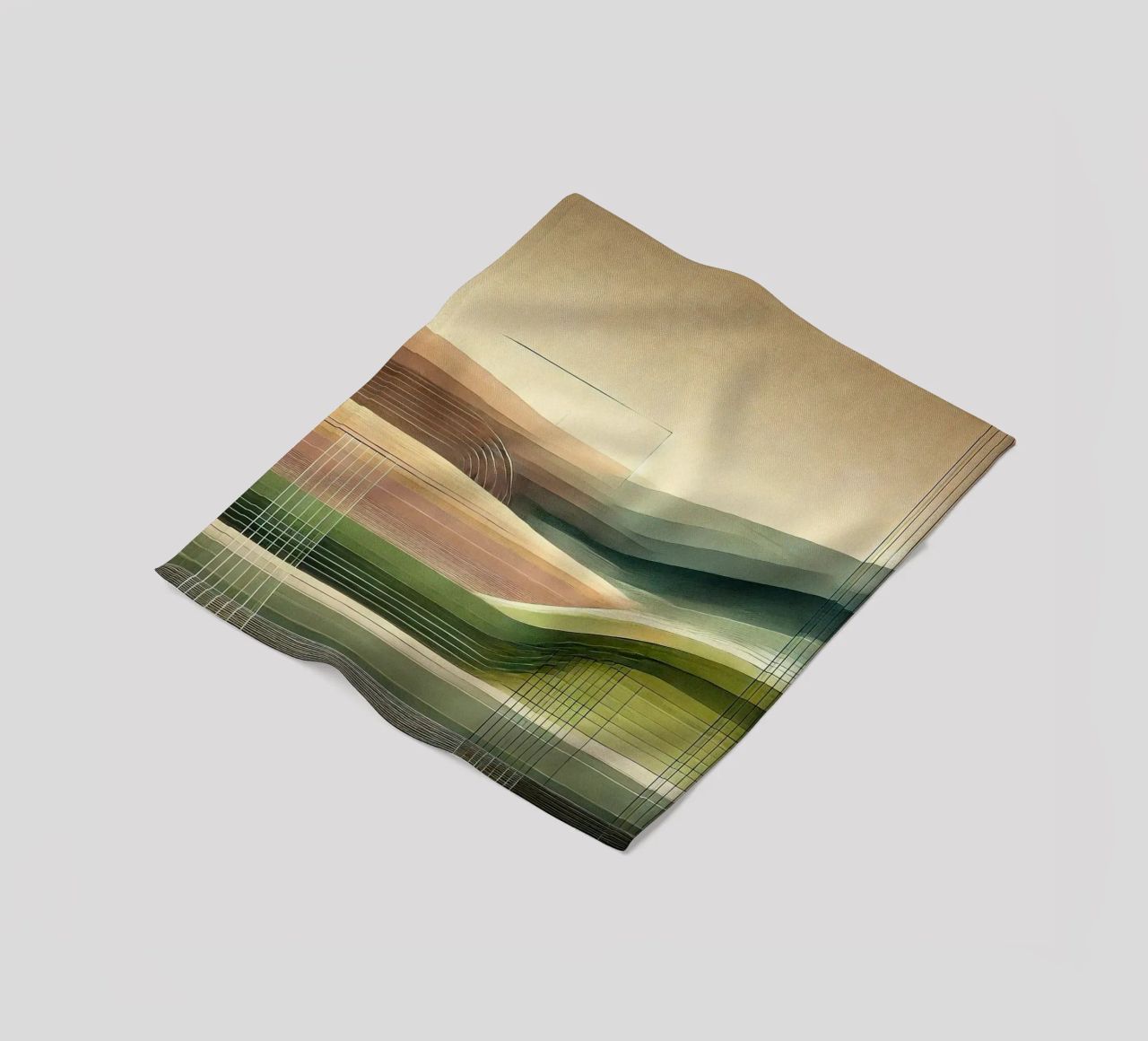 Paesaggio geometrico in Art Déco coperta in pile da Chromatic Fusion Studio