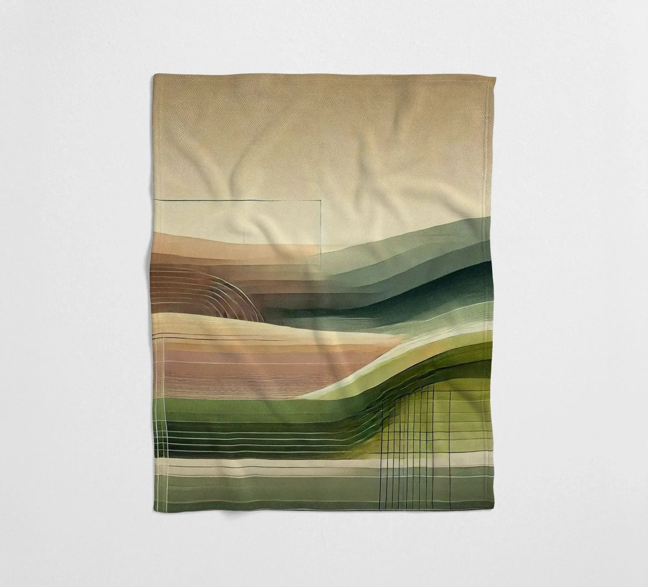 Paesaggio geometrico in Art Déco coperta in pile da Chromatic Fusion Studio