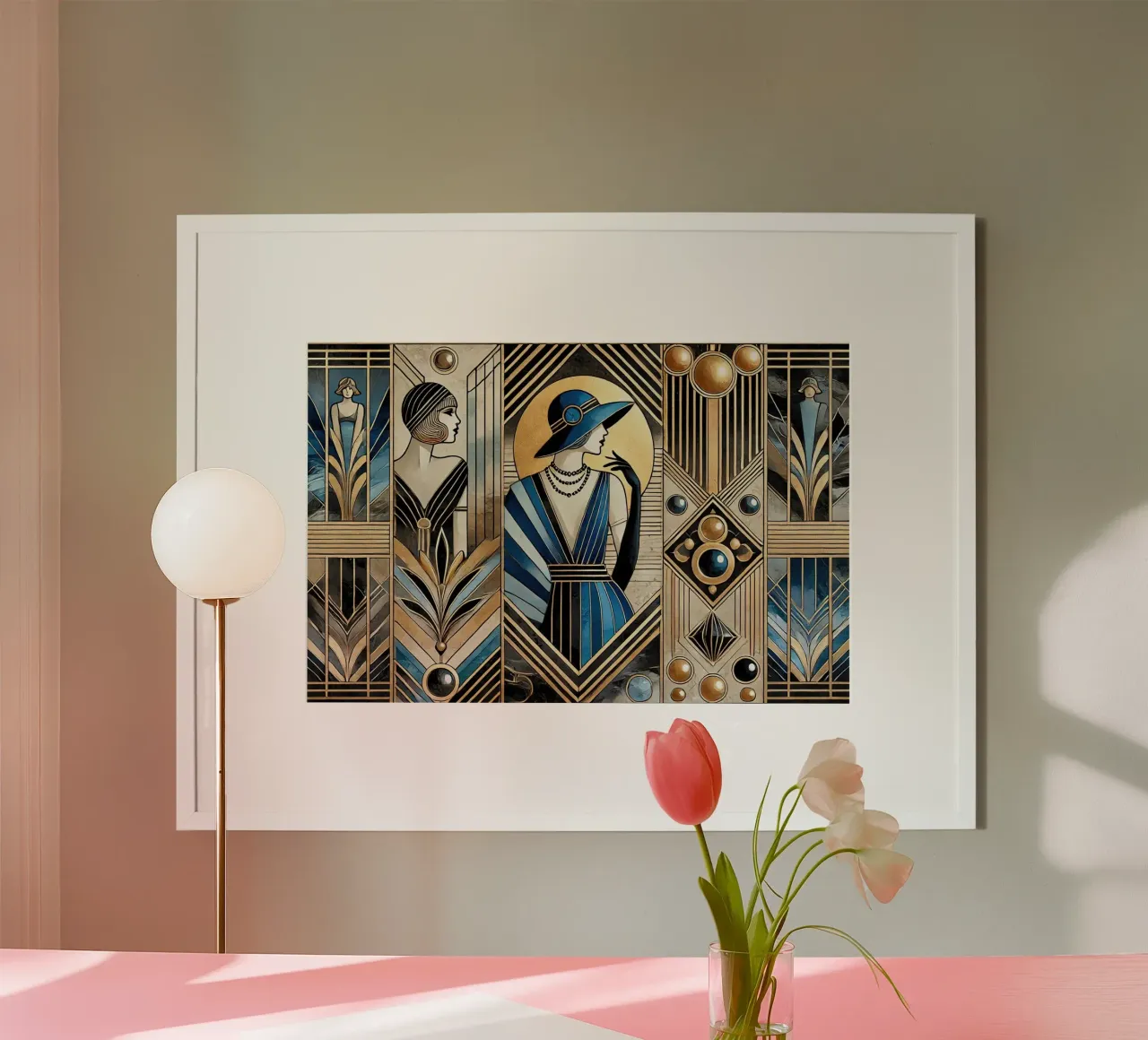 Sofisticatezza dell'età del jazz in Art Déco poster da Chromatic Fusion Studio