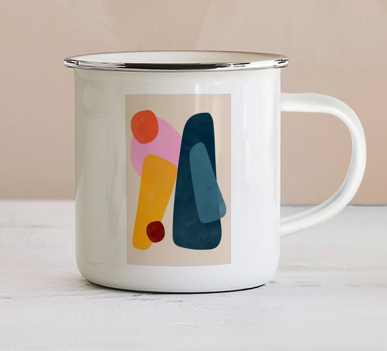 Shapes in Dialogue emaille mok van susanapaz