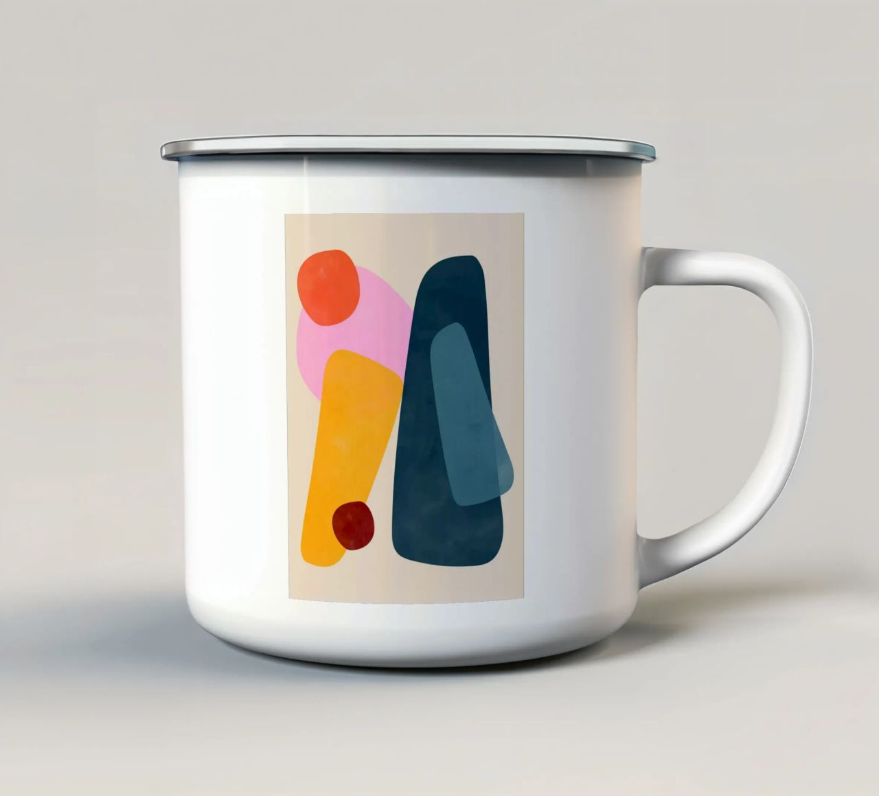 Shapes in Dialogue emaille mok van susanapaz