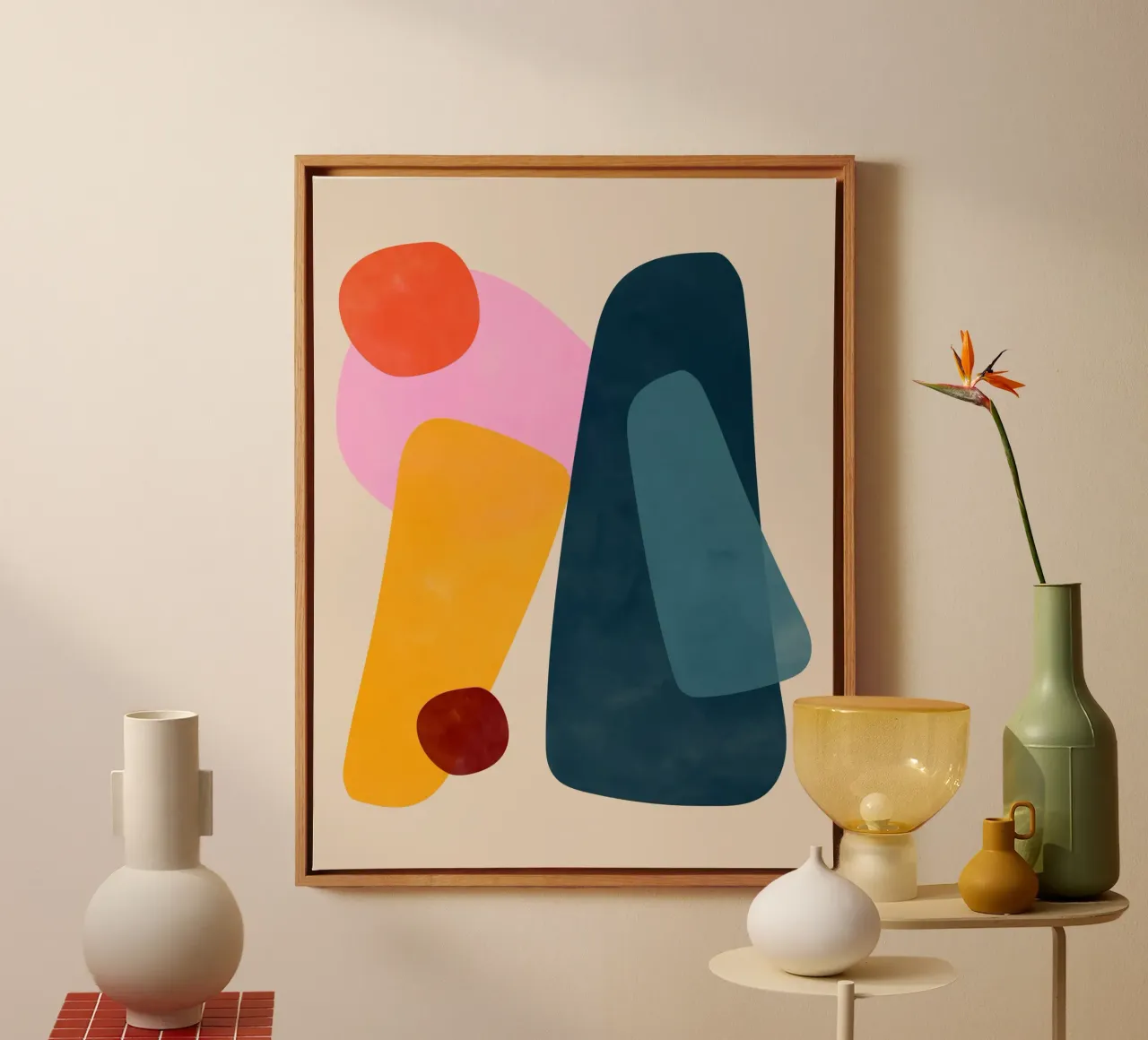 Shapes in Dialogue tela con Cornice a cassetta da susanapaz