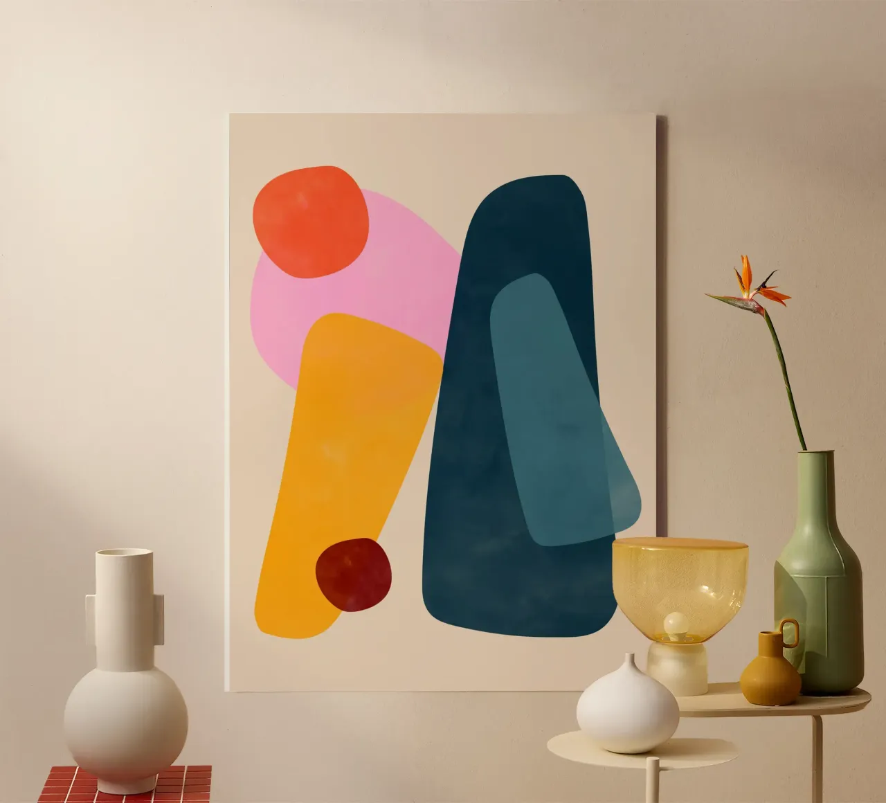 Shapes in Dialogue tela con Cornice a cassetta da susanapaz