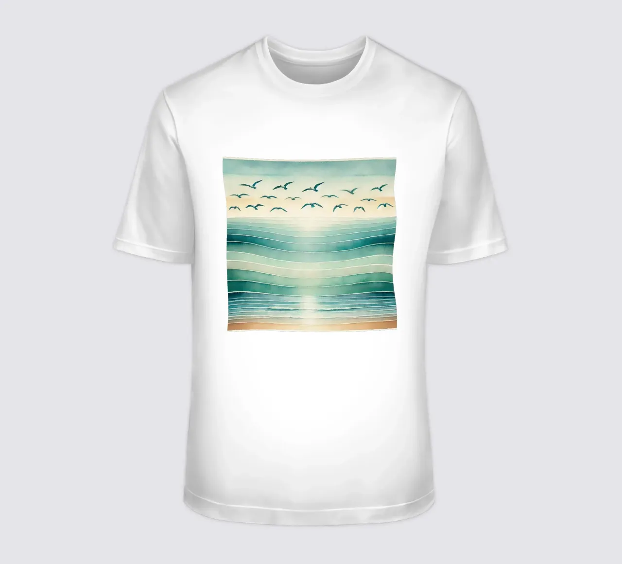 Volo Ocean Breeze in Art Deco t-shirt da Chromatic Fusion Studio