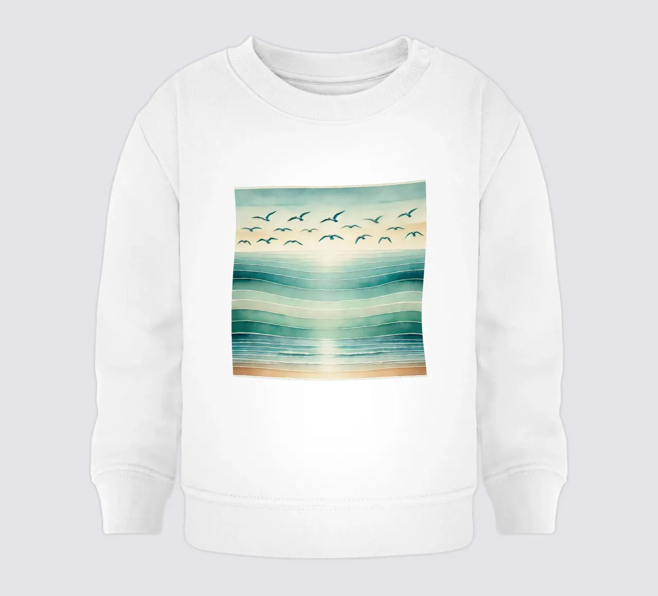 Volo Ocean Breeze in Art Deco felpa neonato da Chromatic Fusion Studio