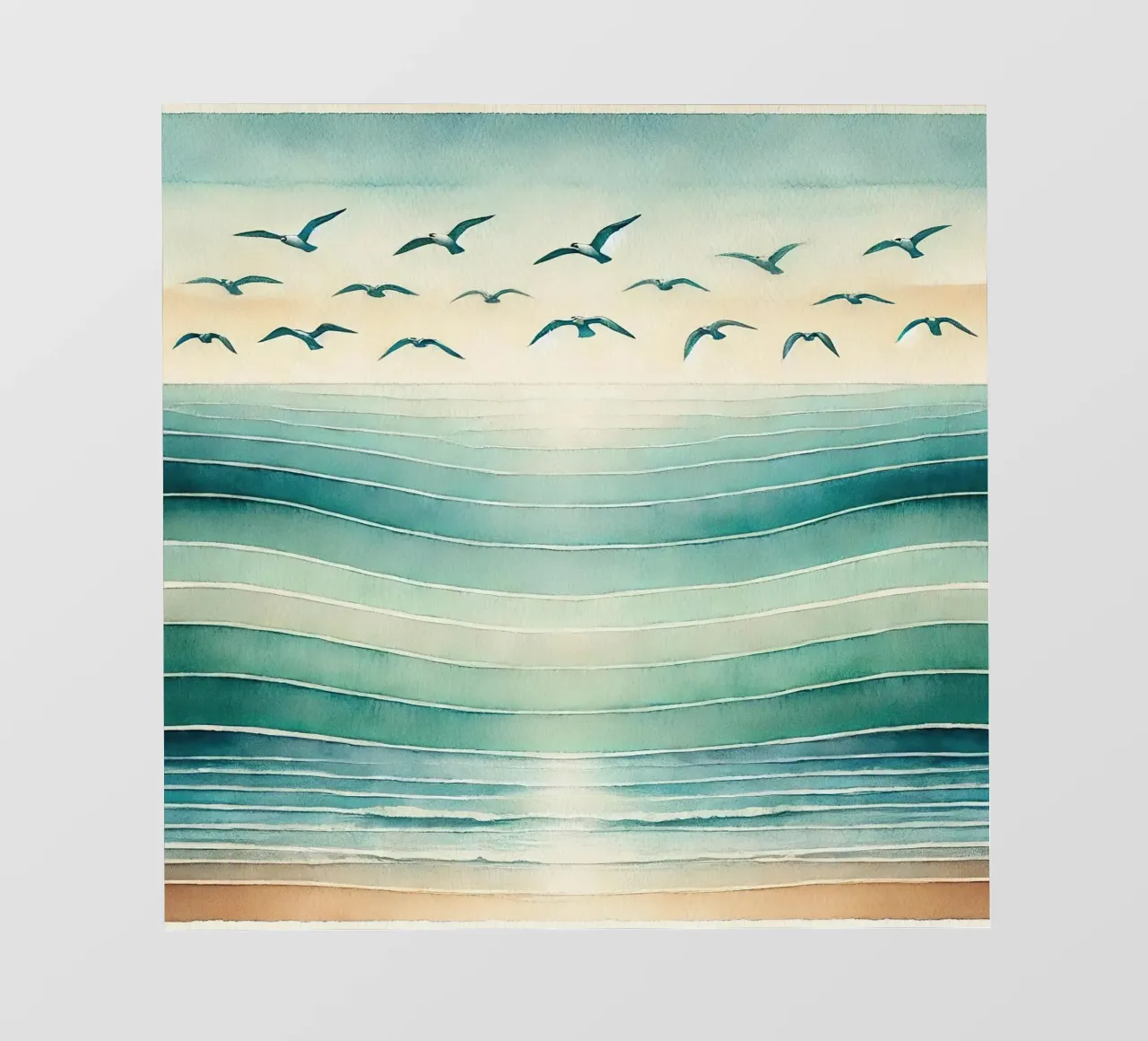 Volo Ocean Breeze in Art Deco telo in pvc da Chromatic Fusion Studio