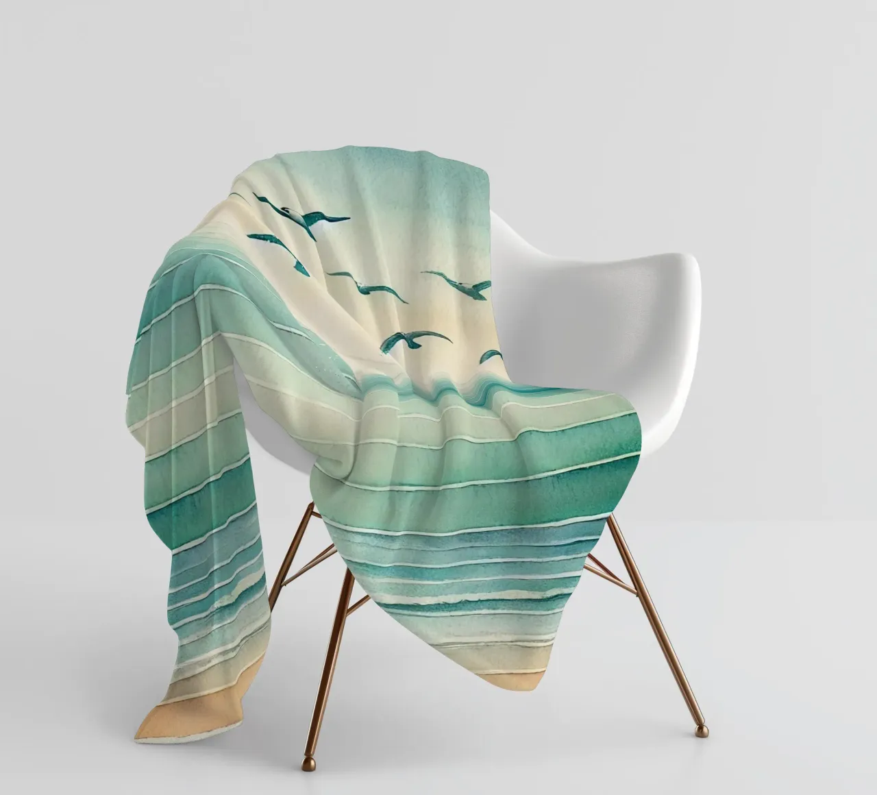 Volo Ocean Breeze in Art Deco coperta in pile da Chromatic Fusion Studio