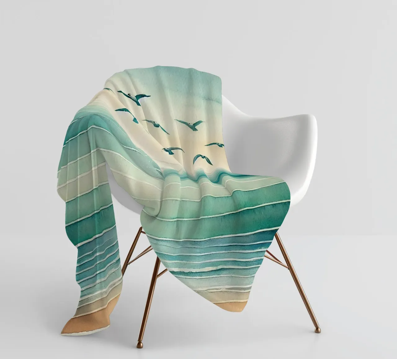 Volo Ocean Breeze in Art Deco coperta in pile da Chromatic Fusion Studio