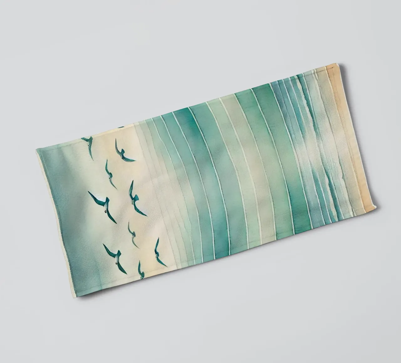 Volo Ocean Breeze in Art Deco asciugamano da bagno da Chromatic Fusion Studio