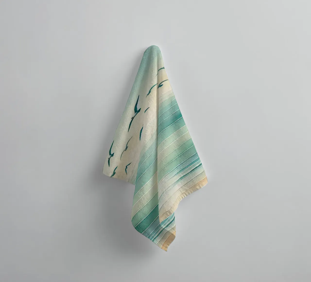 Volo Ocean Breeze in Art Deco asciugamano da bagno da Chromatic Fusion Studio