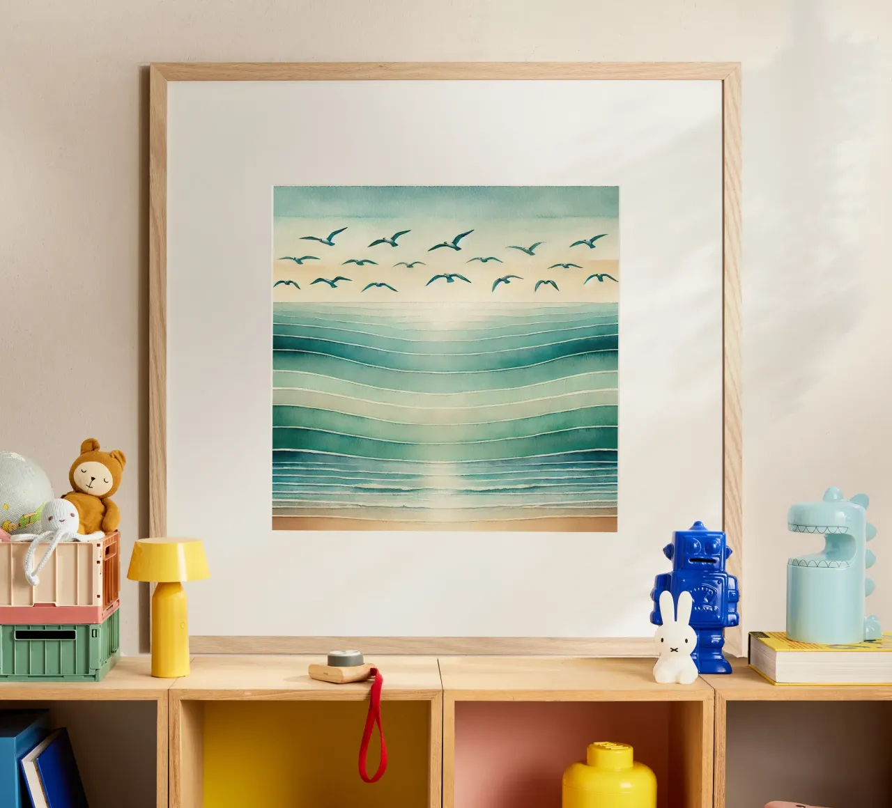 Volo Ocean Breeze in Art Deco carta hahnemühle da Chromatic Fusion Studio