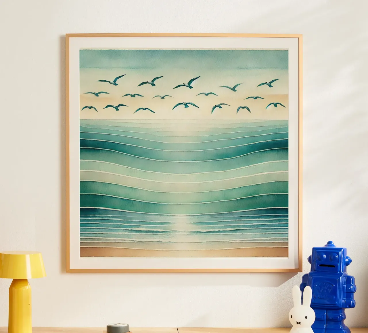 Volo Ocean Breeze in Art Deco carta hahnemühle da Chromatic Fusion Studio