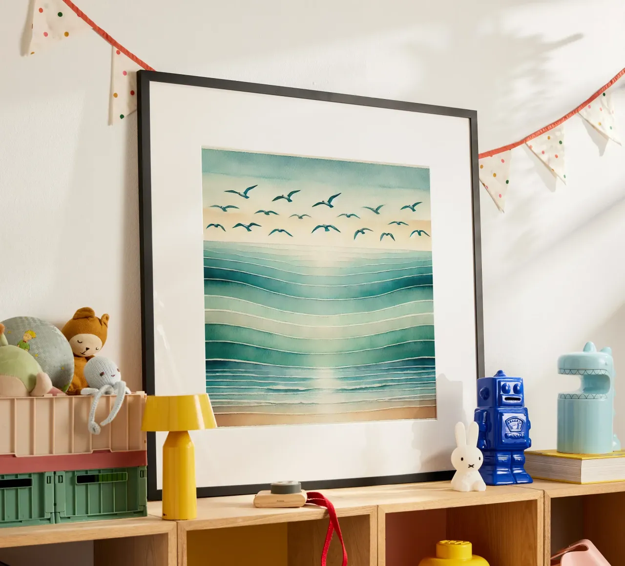 Volo Ocean Breeze in Art Deco carta hahnemühle da Chromatic Fusion Studio