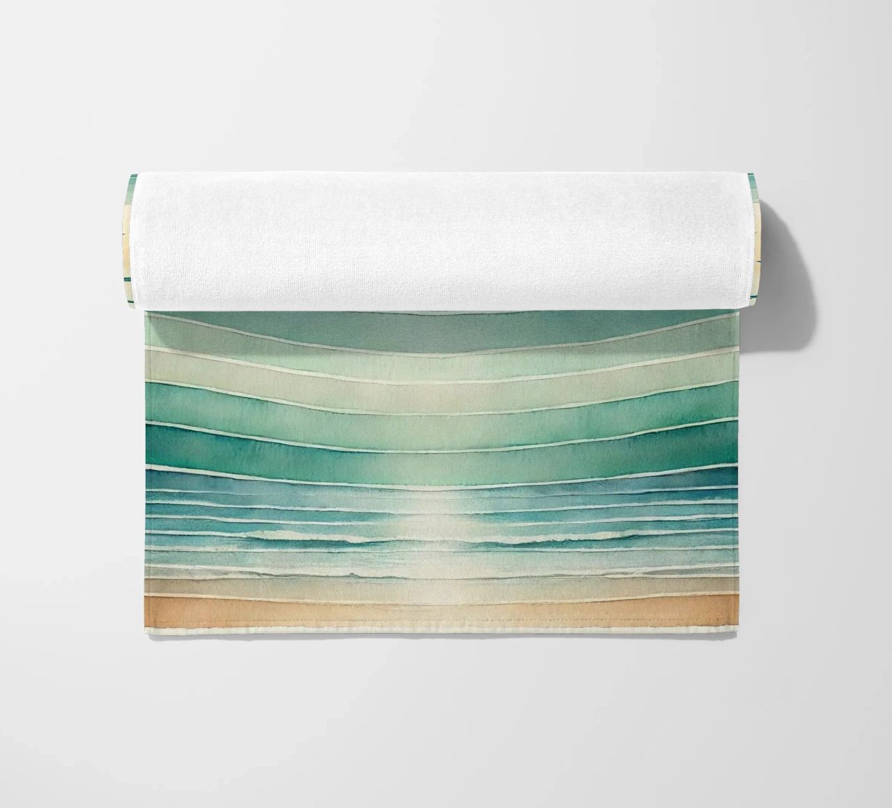 Volo Ocean Breeze in Art Deco telo mare da Chromatic Fusion Studio