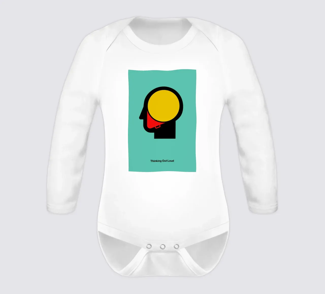 Thinking Out Loud long-sleeve baby romper by Viktor Hertz