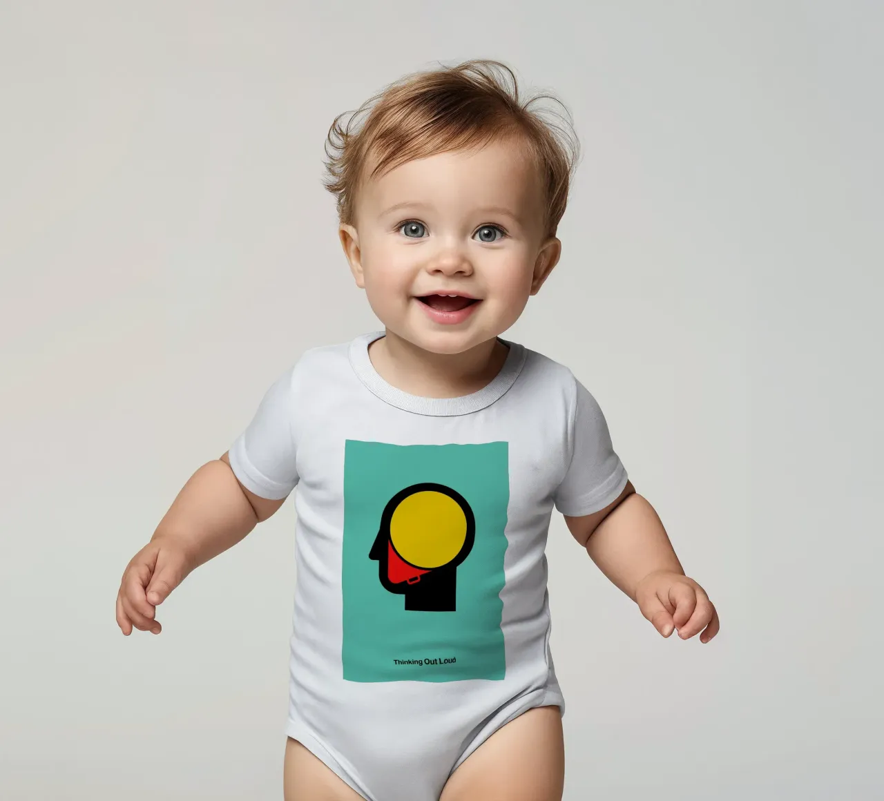 Thinking Out Loud body neonato maniche corte da Viktor Hertz